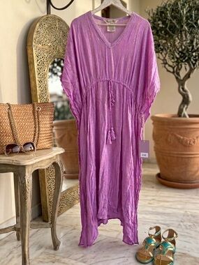 Women’s Lilac Swim Coverup Kaftan - Lightweight Beach Wrap